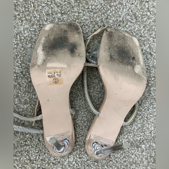 Glitter silver nude heels - Picture 9 of 13